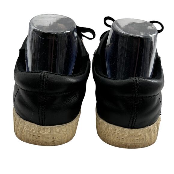 Tretorn Black Leather Nylite 25 Plus Cheetah Print Sneakers - Picture 8 of 11